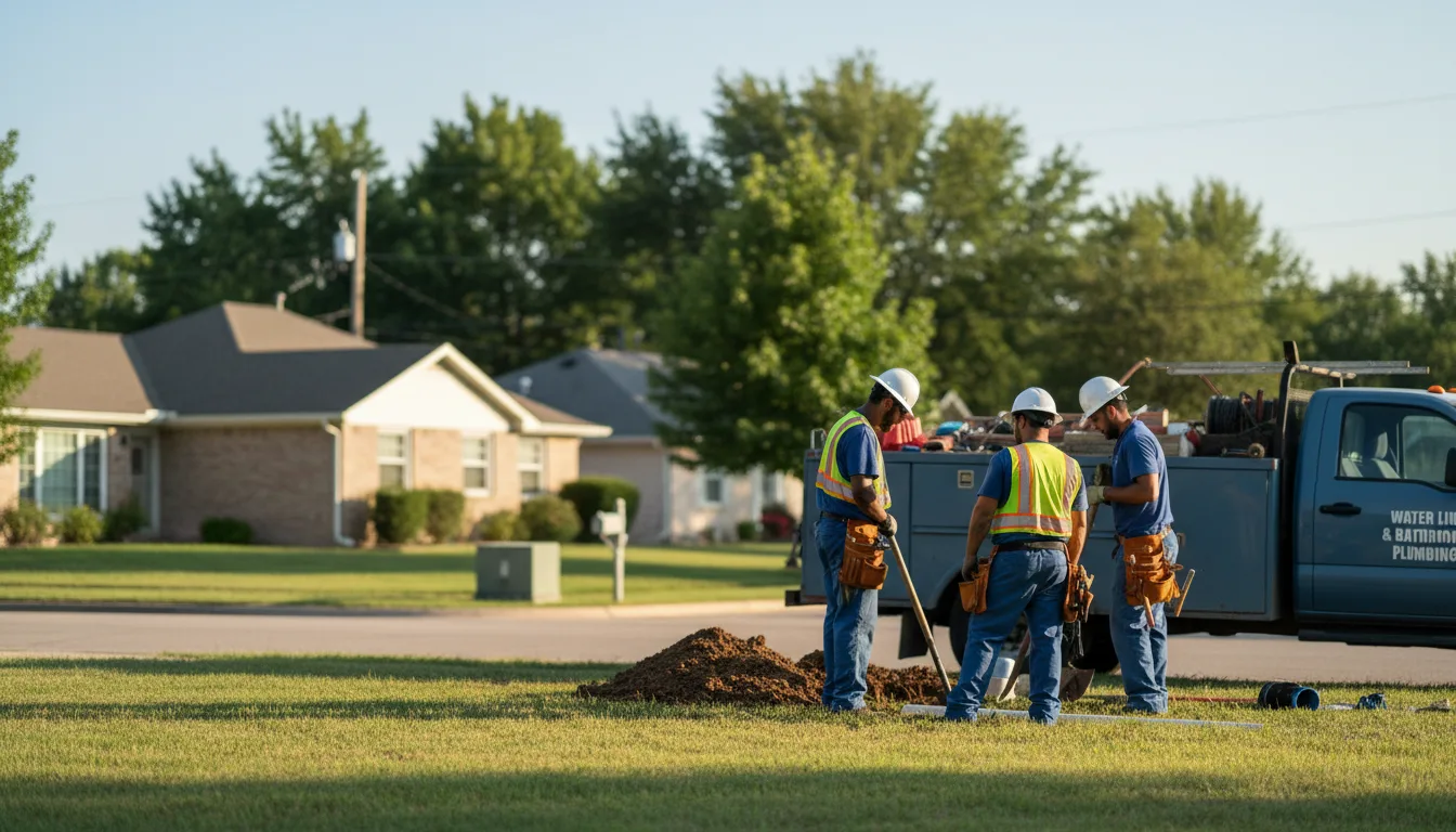 Residential water line and bathroom plumbing service in Shelton, WA